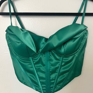 Green corset -NEVER worn-